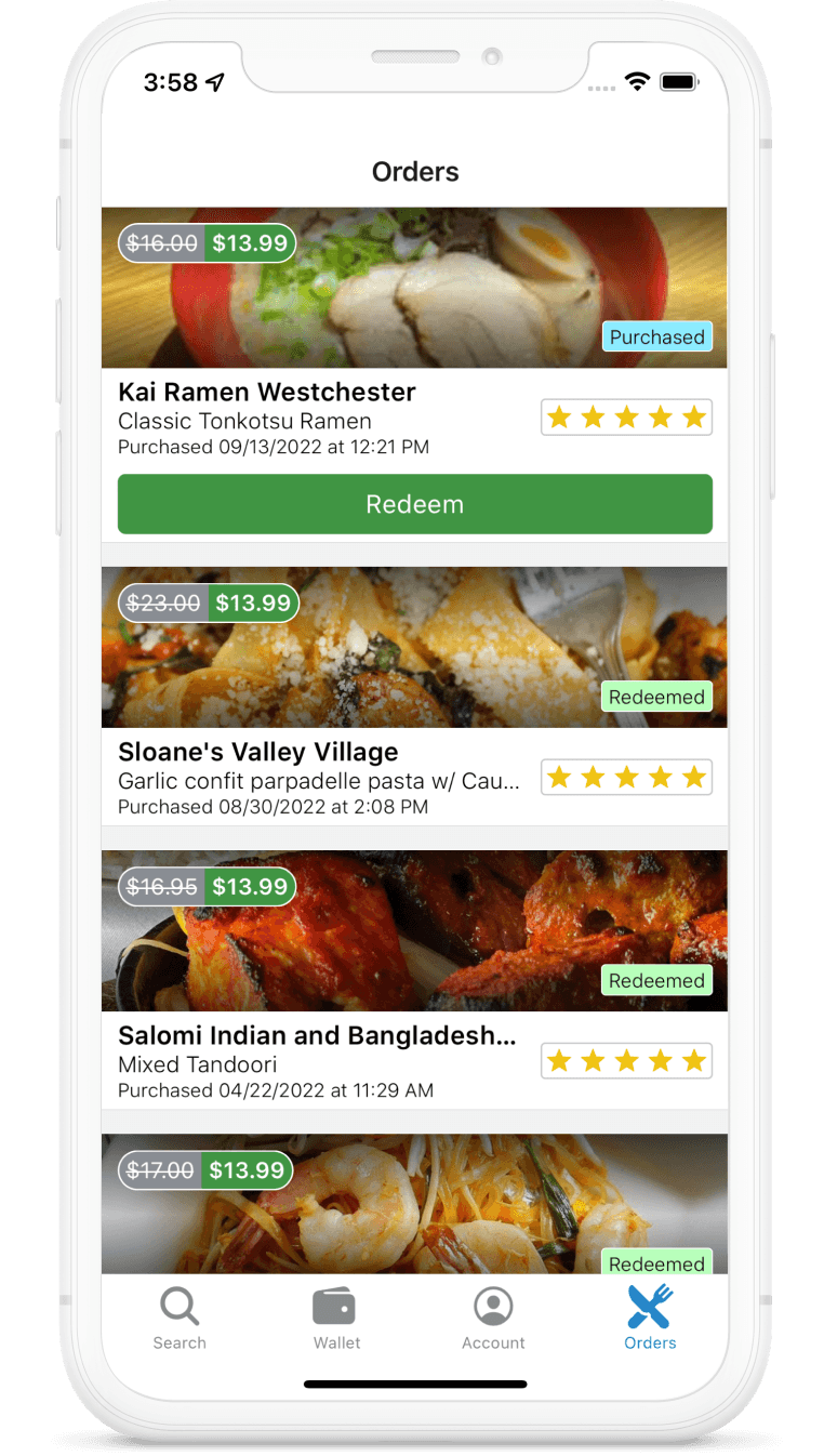 DineDen Orders Screen
